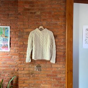 Cable Knit Cream Sweater vintage